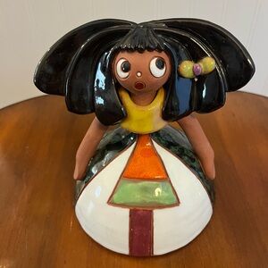 Colorful Ceramic Redware Figurine‎